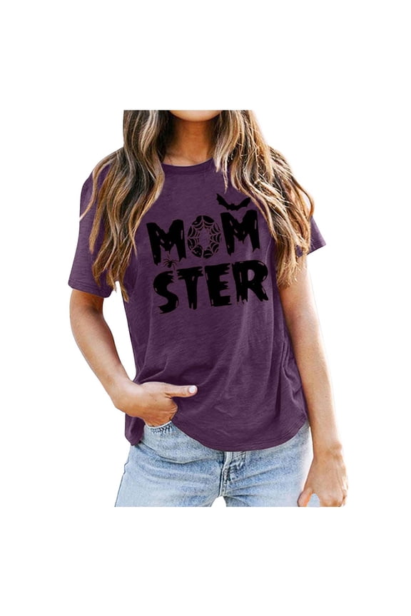 Women's Halloween Witchy Short Sleeve T-Shirt Spellbinding Graphic Tee Casual Comfortable Top