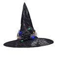 thumbnail image 1 of ZQUUVOU Women's Halloween Wrinkled Witch Hat Party Witch Hat Cloth Witch Hat Makeup Prop Black, 1 of 2