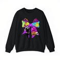 thumbnail image 1 of Women's Halloween purple bow pumpkin ghost pattern, round-neck long-sleeved Fashion Casual black S-3XL, 1 of 6