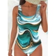 thumbnail image 1 of Women's Tank Top Style One‑Piece Swimsuit, Bohemian Ethnic Floral Print Bathing Suit for Beach Pool Vacation, 1 of 3