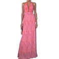 thumbnail image 1 of Women's Halter Neck Pleated Maxi Dress Belted Backless Silhouette 100% Polyester Imported for Elegant Summer Wear, 1 of 5