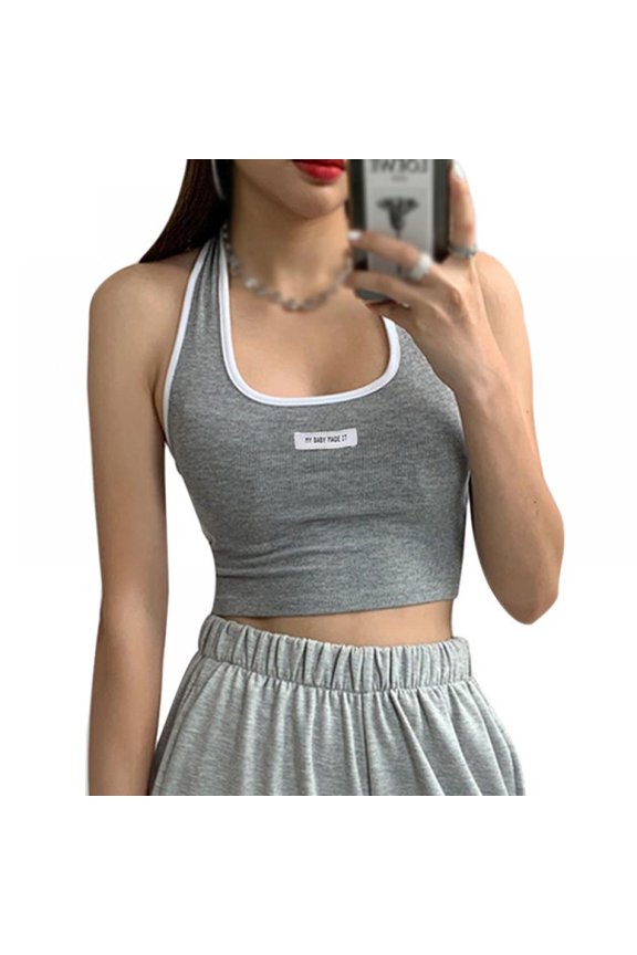 Women's Halter Slim Knitted Camisole Tank Top