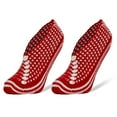 thumbnail image 1 of Women's Hand-Crafted Crochet Knit Slipper Socks - Cozy Acrylic, Vintage Style (1 Pair, Fits Shoe Size 5-7), 1 of 5