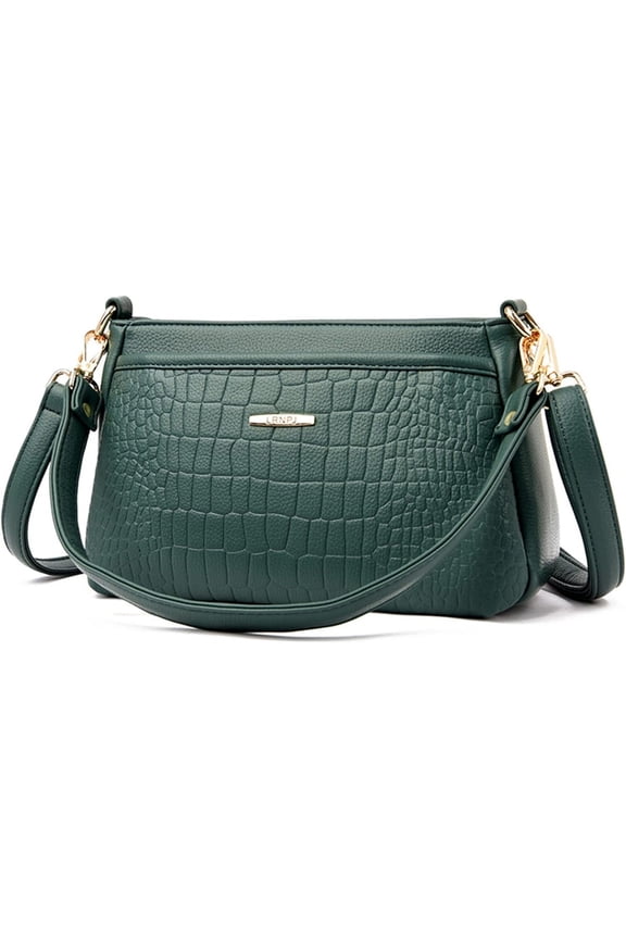 Women's Handbag Crocodile pattern PU Leather Vintage Shoulder Bags Hobo Wallet Crossbody Bag
