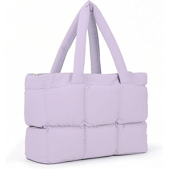 Women's Handbag, Large Zippered Clutch, Lightweight Quilted Backpack, Wallet for Work, Travel, and Fitness