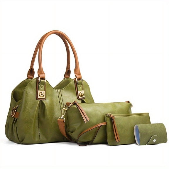 Women's Handbags Tote Bag Fashion Shoulder Bags Top Handle Satchel Purse Set 4pcs