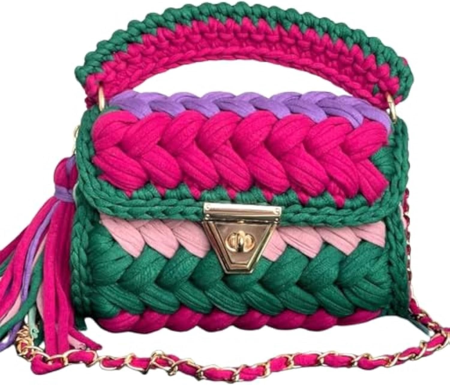 Women's Handbags Wallets Crossbody Bags Women's Thick Line Knitting Shoulder Bags Crochet Handbags Hand Knitting Handbags Clutch Flap Evening Bags