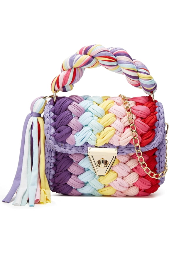 Women's Handbags Wallets Crossbody Bags Women's Thick Line Knitting Shoulder Bags Crochet Handbags Hand Knitting Handbags Clutch Flap Evening Bags