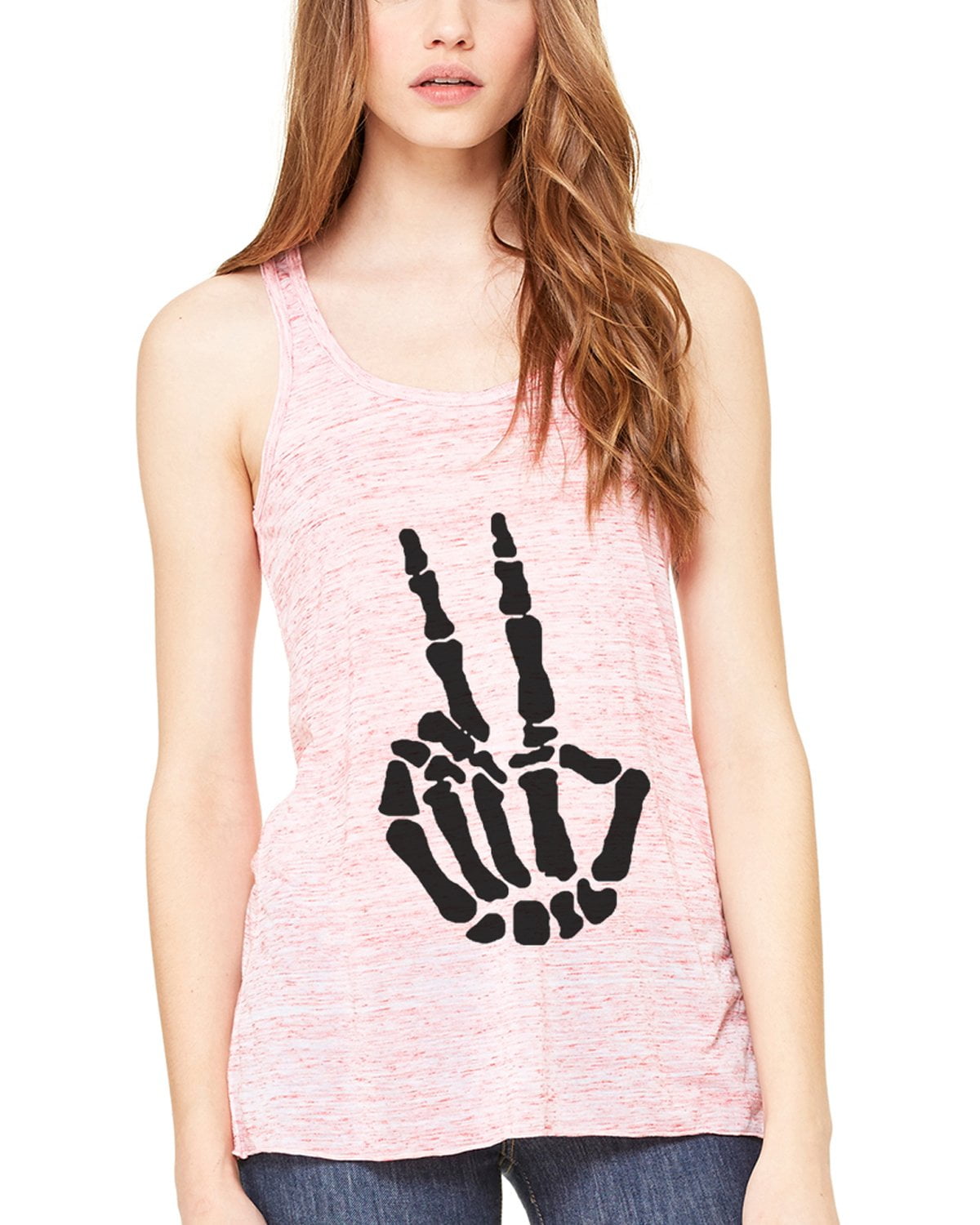 Women's Handbones Printed Flowy Racerback Tank Top