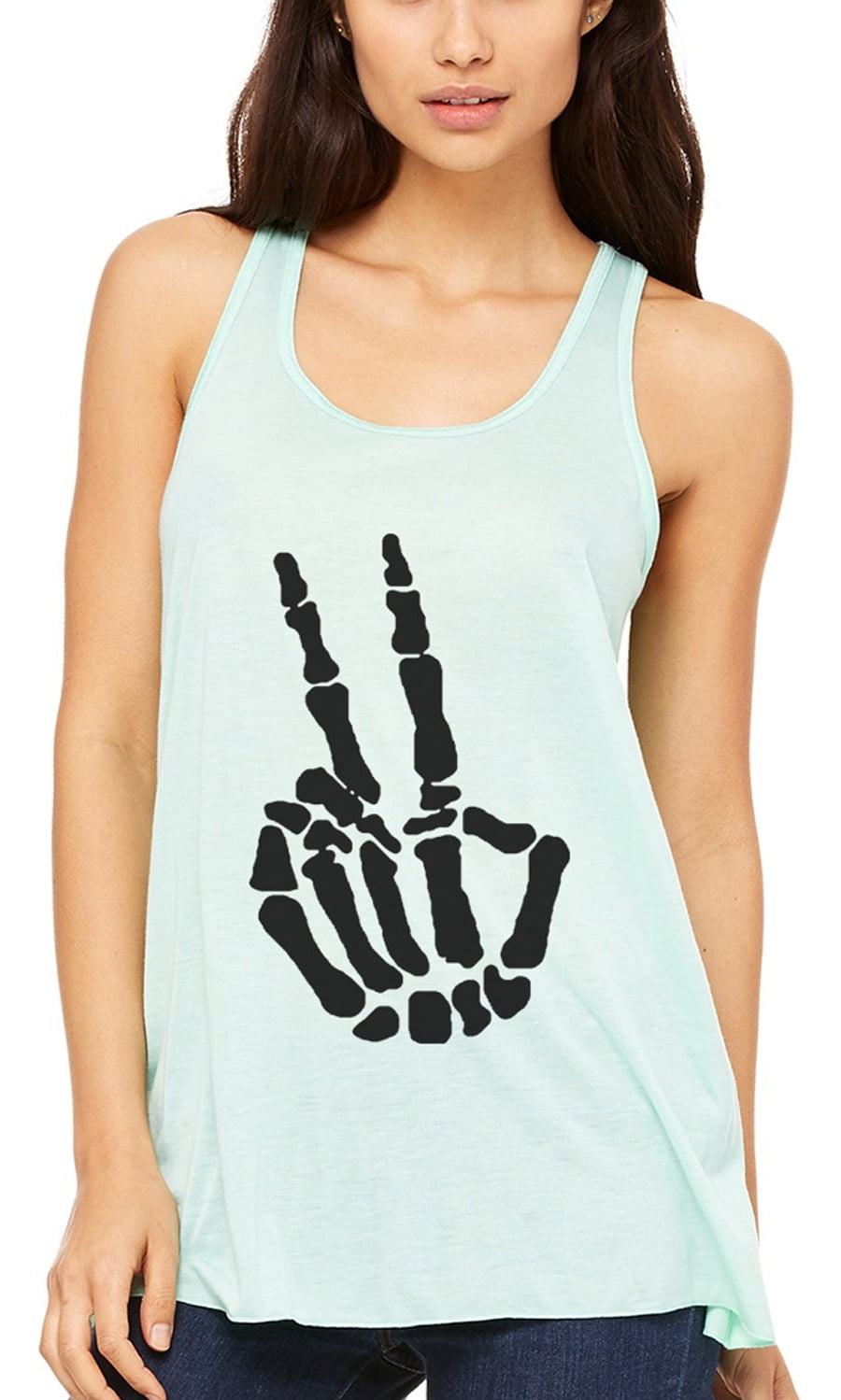 Women's Handbones Printed Flowy Racerback Tank Top