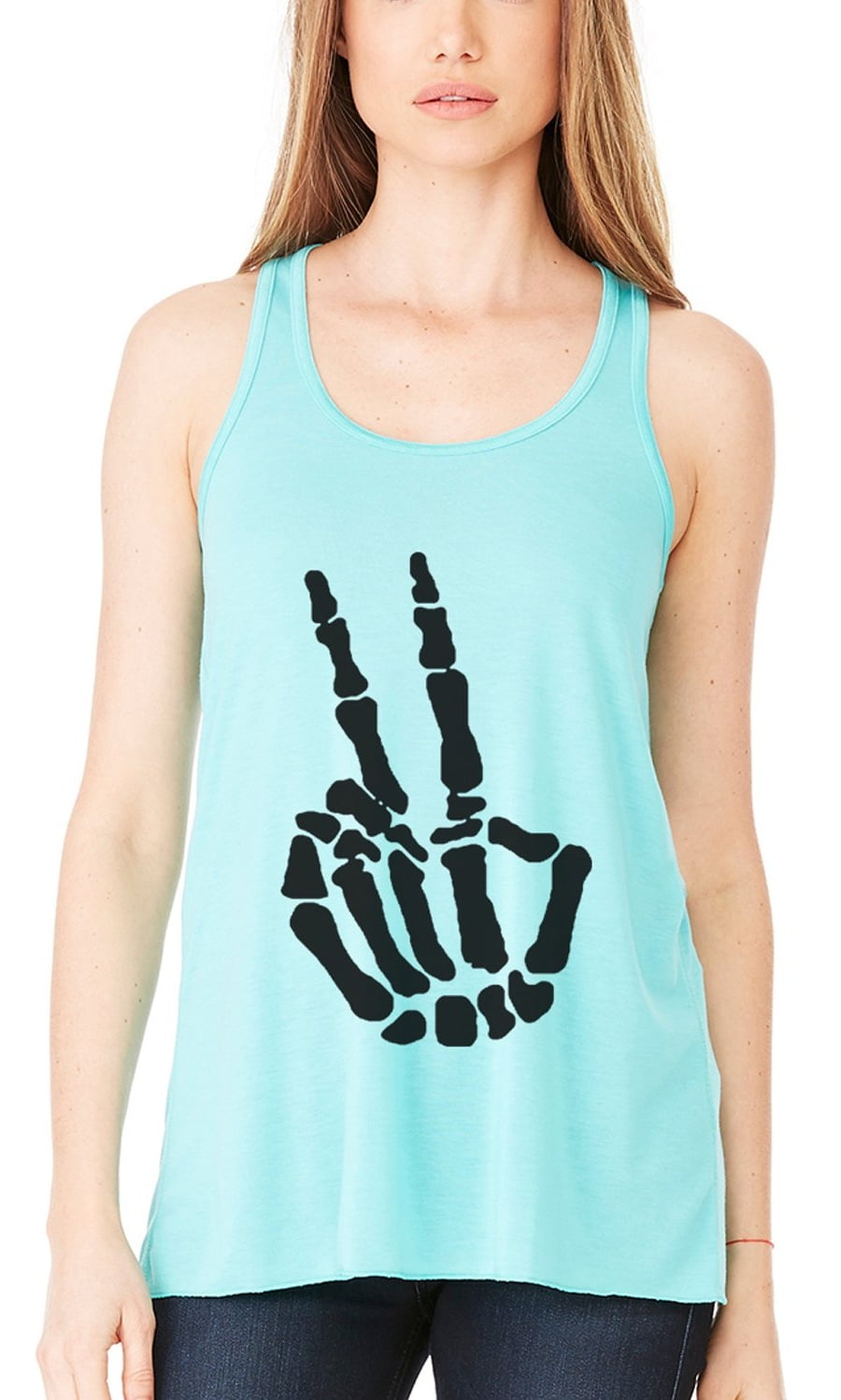 Women's Handbones Printed Flowy Racerback Tank Top