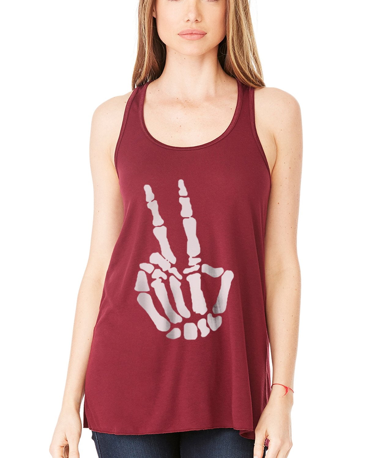 Women's Handbones Printed Flowy Racerback Tank Top