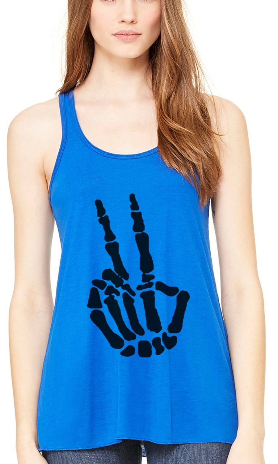 Women's Handbones Printed Flowy Racerback Tank Top