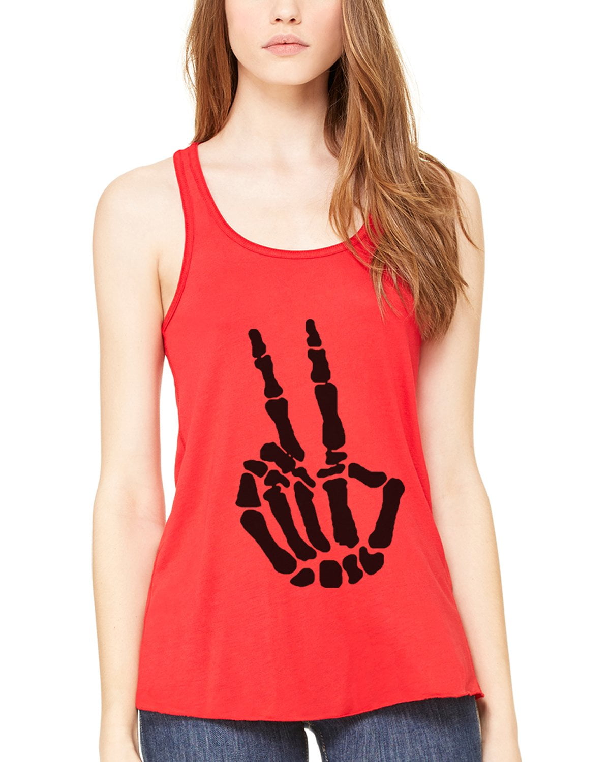 Women's Handbones Printed Flowy Racerback Tank Top