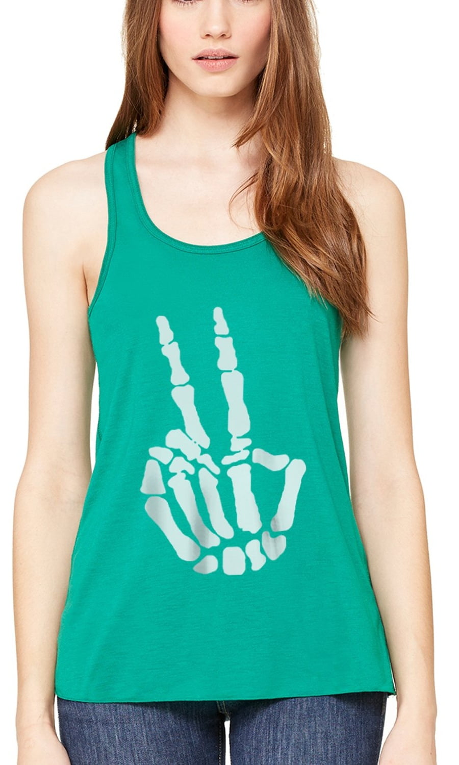 Women's Handbones Printed Flowy Racerback Tank Top