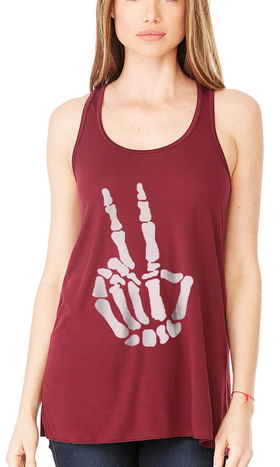 Women's Handbones Printed Flowy Racerback Tank Top