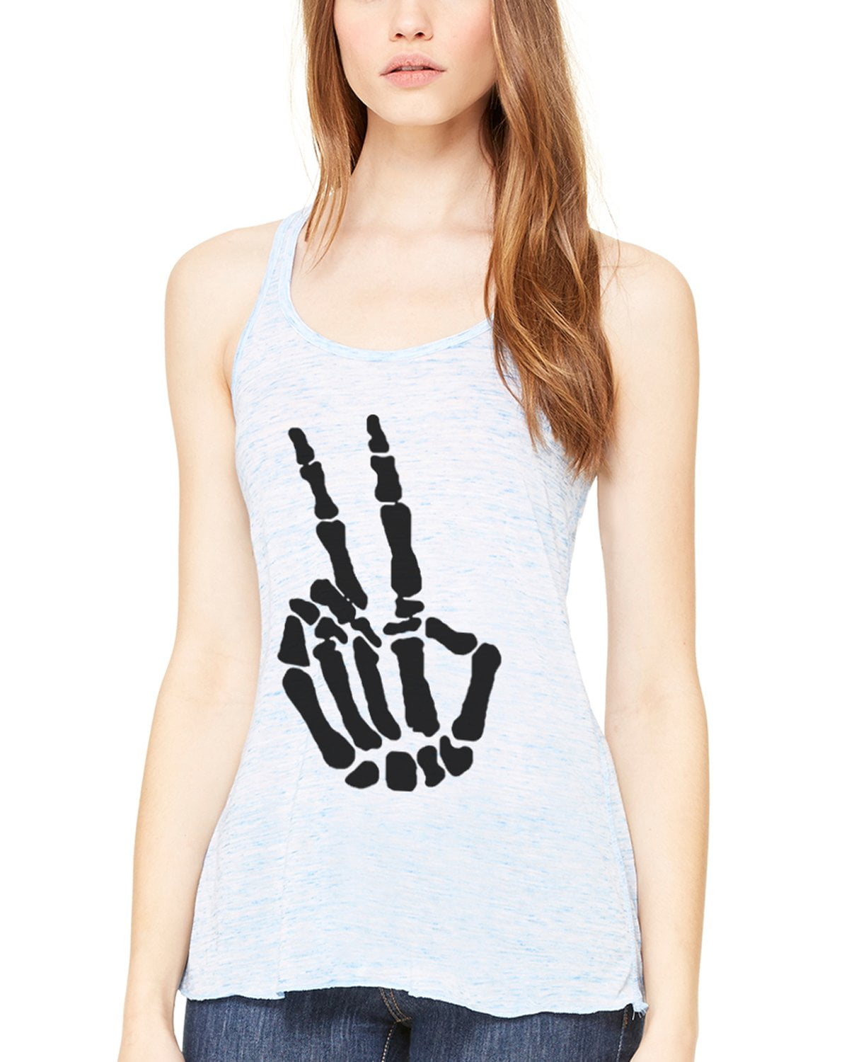 Women's Handbones Printed Flowy Racerback Tank Top