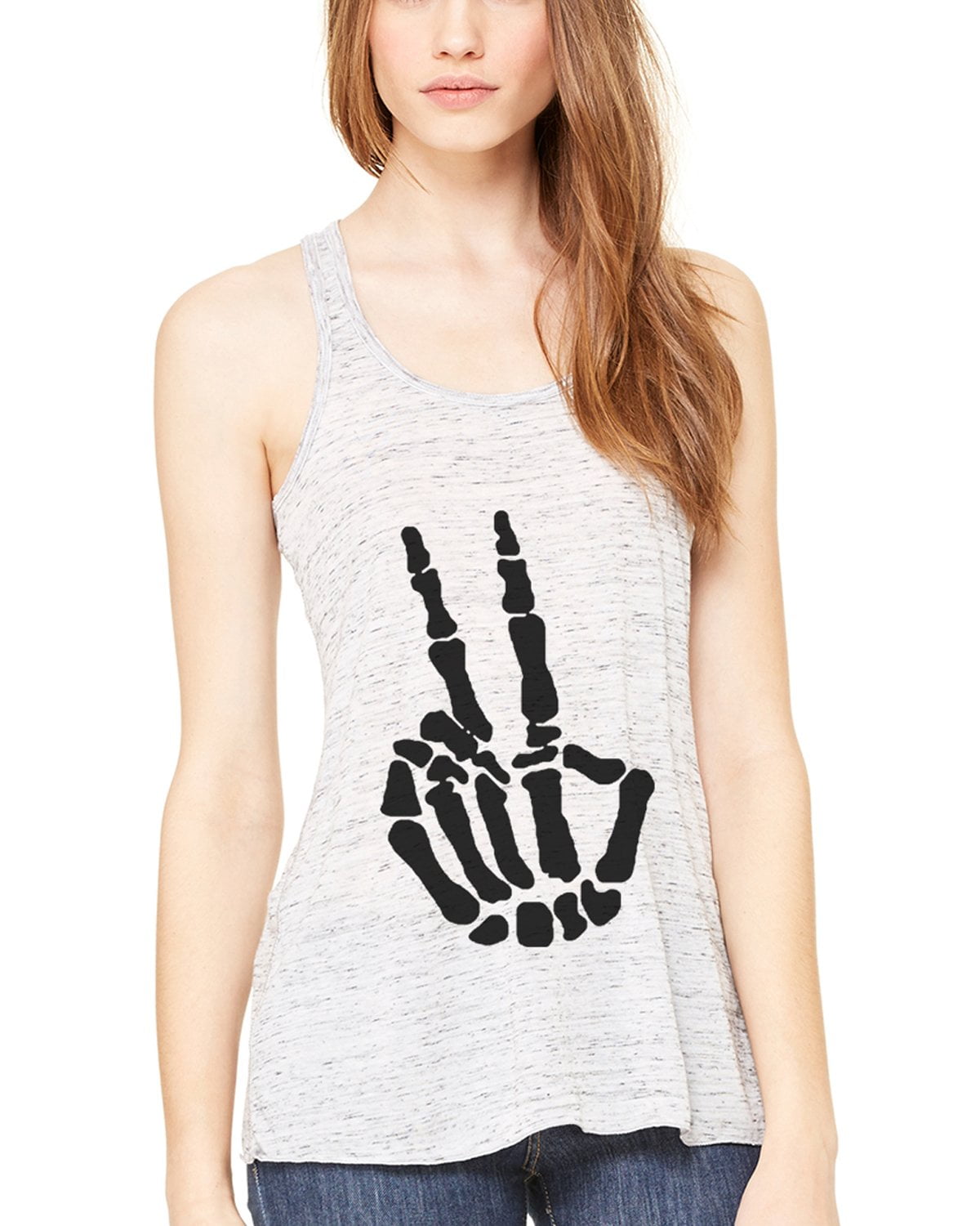 Women's Handbones Printed Flowy Racerback Tank Top