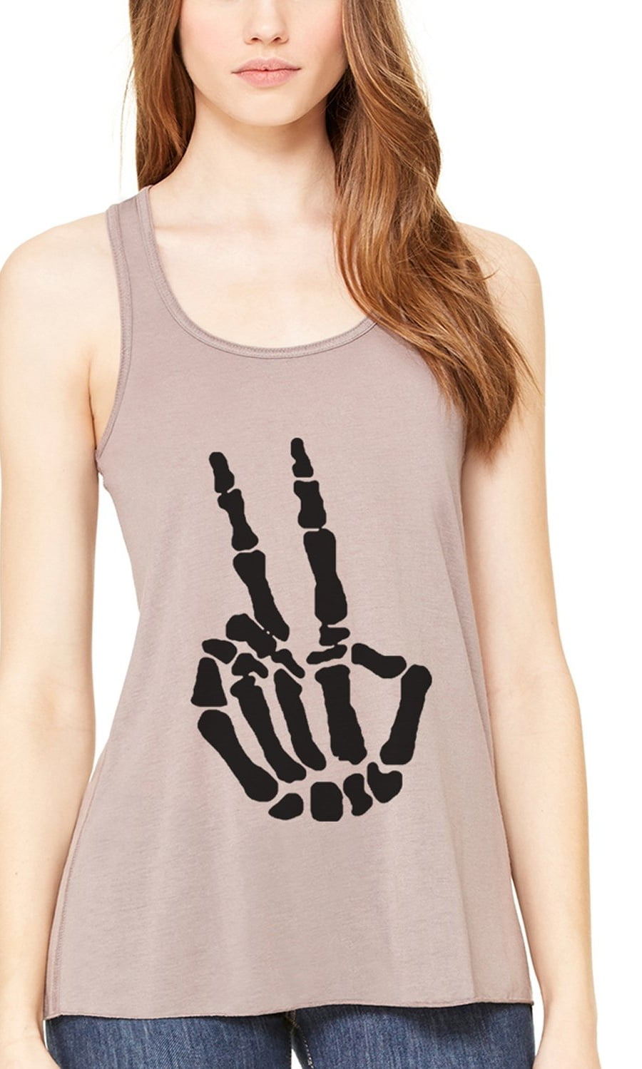 Women's Handbones Printed Flowy Racerback Tank Top