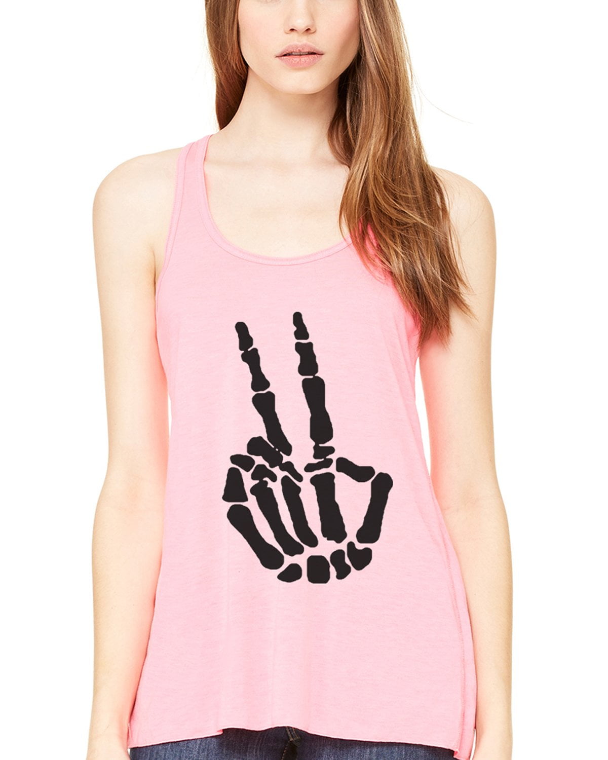 Women's Handbones Printed Flowy Racerback Tank Top