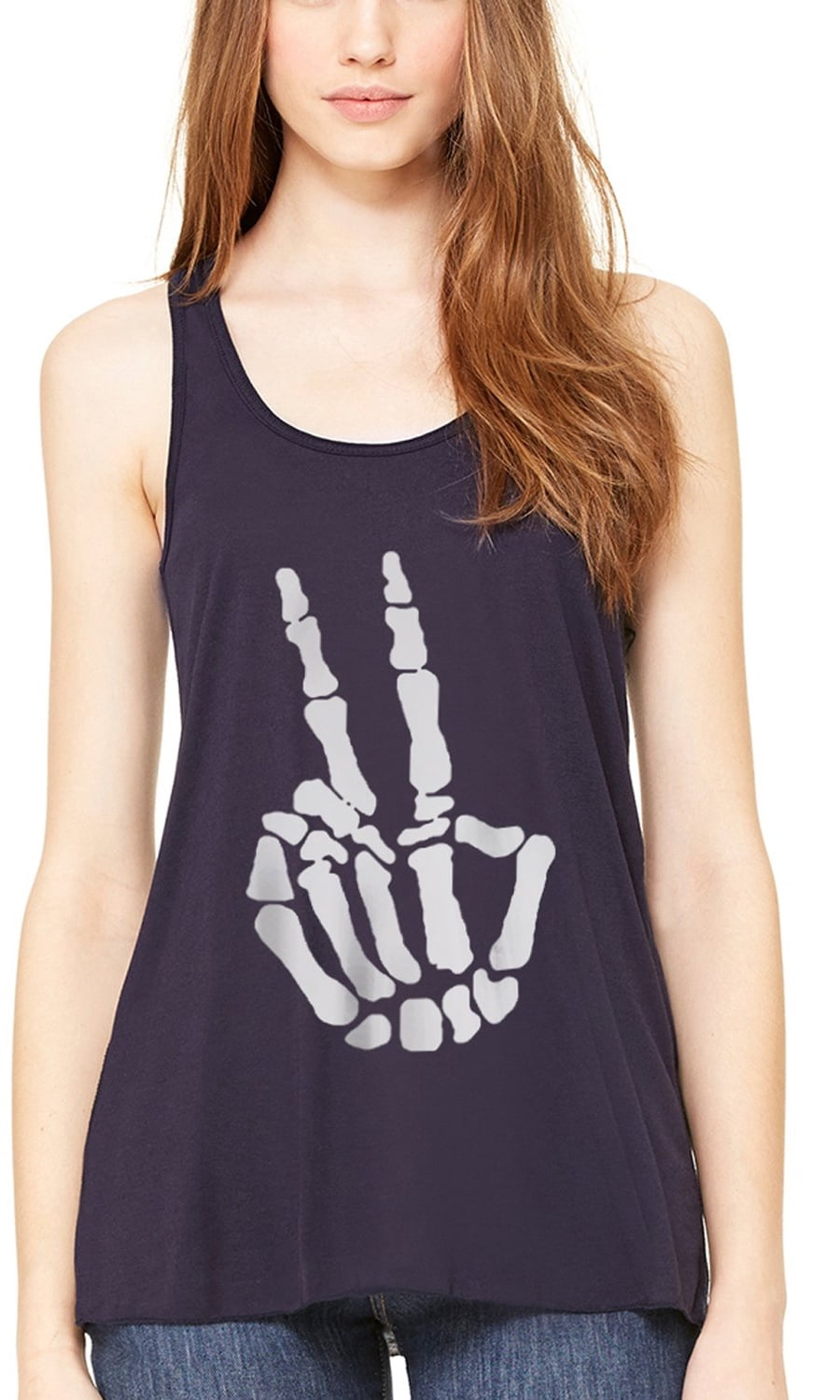 Women's Handbones Printed Flowy Racerback Tank Top