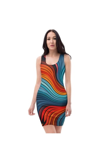 blue dress for baby girl Blue Multi Bodycon Dress PLUS – lugzeries.com