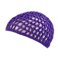 thumbnail image 1 of Women's Handmade Hairnet Wig Cap, Invisible Breathable Mesh Snood for Sleeping, Volumizing Hair Volumizer Cap, Solid Color Cotton Slouchy Beanie for Daily Wear and Hair Care Purple, 1 of 9