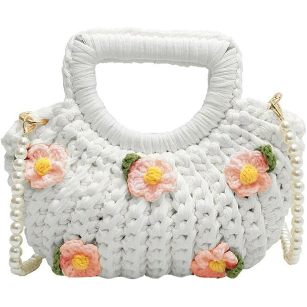 Women's Handmade Purses Tote Bag Cotton Thread Crochet