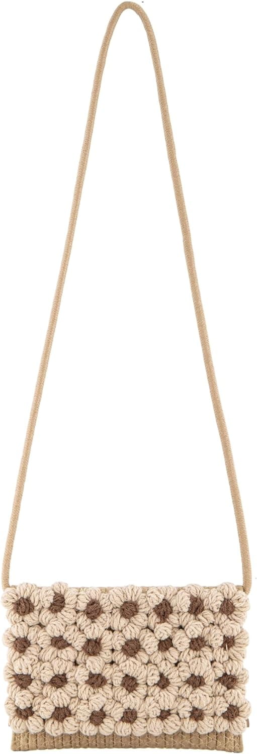 Women's Handwoven Crossbody Handbag Small Summer Beach Shoulder Handbag