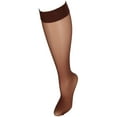 thumbnail image 1 of Women's Hanes 0A990 Silk Reflections Run Resistant Knee Highs - 2 Pack (Gentlebrown O/S), 1 of 3