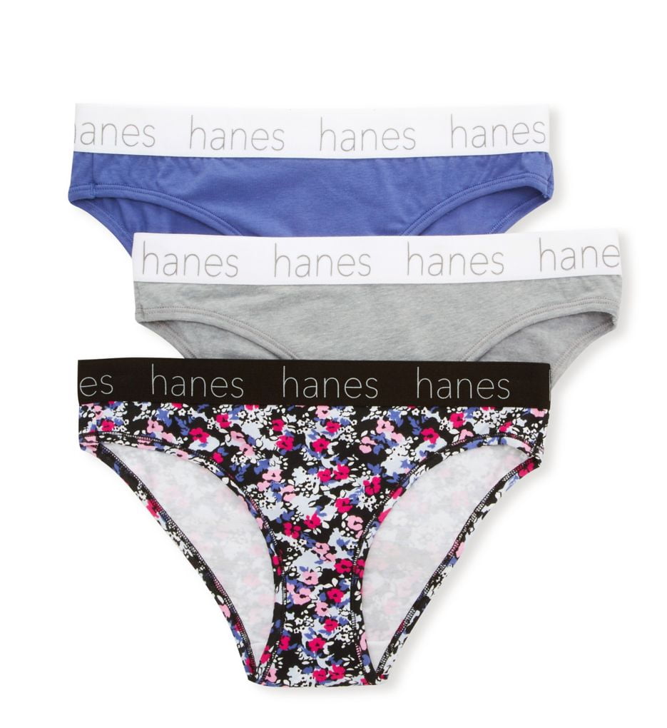 Hanes Periodenunterwäsche Bikini-Style (3er Pack) – Mittlerer Schutz, Waschbar & Wiederverwendbar