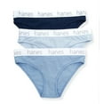 thumbnail image 1 of Women's Hanes 45UOBK Cotton Blend Bikini Panty - 3 Pack (Navy/Lilac/Demin Blue M), 1 of 6