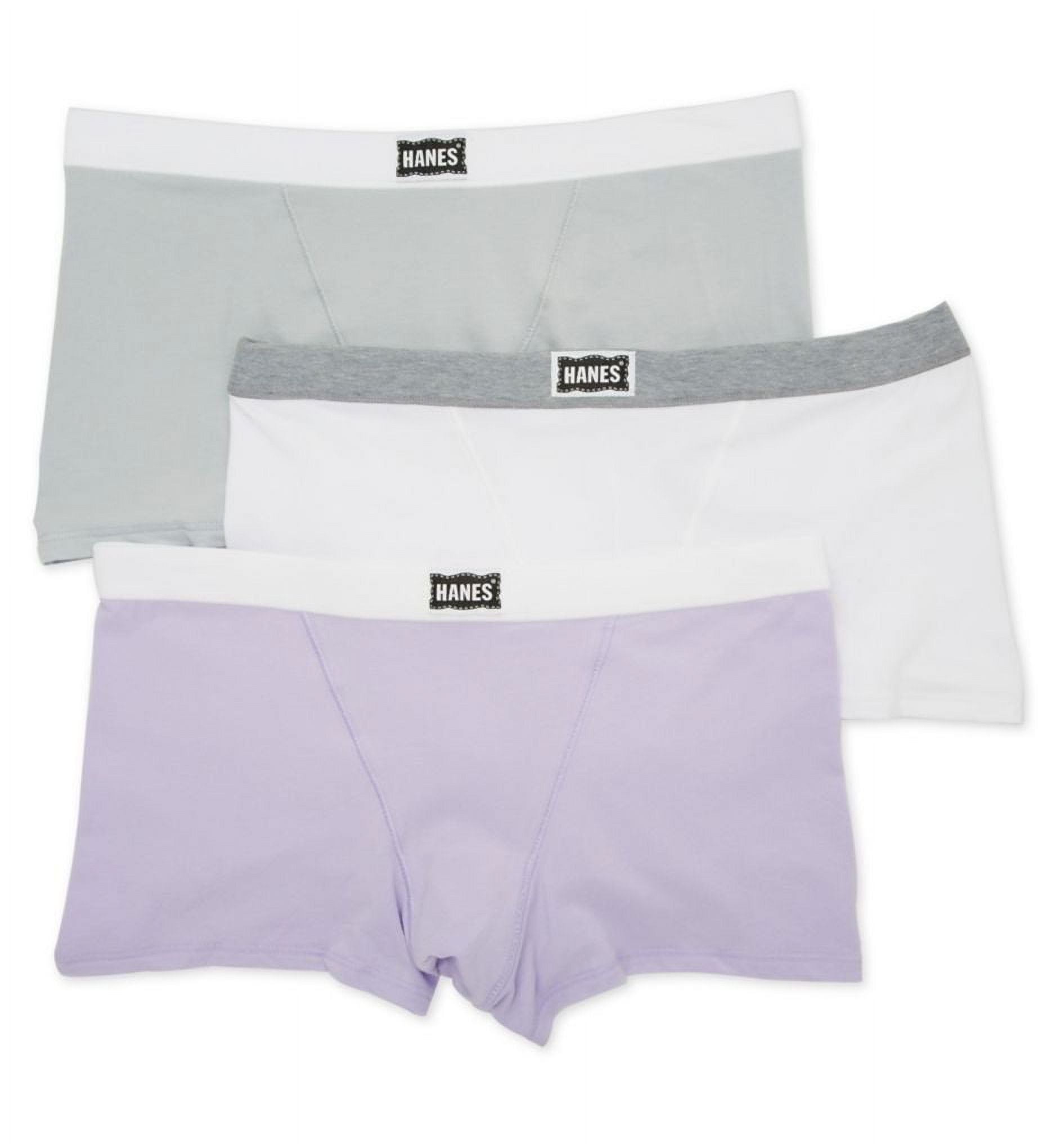 Boxers Main Label Women's Hanes 45VOBB Original Stretch Vintage Boxer Brief - 3 Pack ...