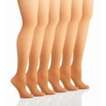 thumbnail image 1 of Women's Hanes C06810 Alive Full Support Control Top Pantyhose - 6 Pack (Barely There E), 1 of 2