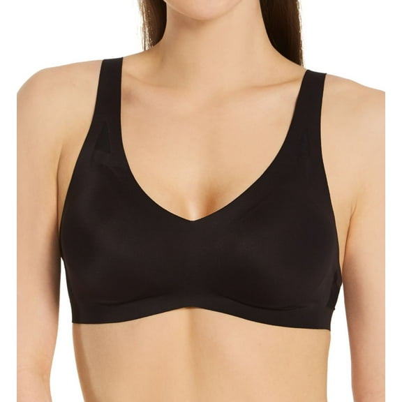 Women's Hanes DHHU42 Ultra-Light Comfort V-Neck Wireless Bra (Black XS)