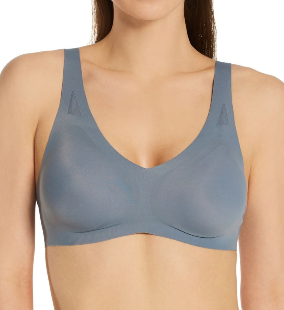 Hanes Ultimate Women's Ultra Light Comfort with Support Strap Wirefree Bra  DHHU39, Magical Blue/Blue Flight, X Small