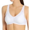 thumbnail image 1 of Women's Hanes DHHU42 Ultra-Light Comfort V-Neck Wireless Bra (White XL), 1 of 3