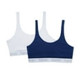thumbnail image 1 of Women's Hanes DHO102 Scoop Stretch Cotton Blend Bralette - 2 pack (Navy Eclipse/White 2X), 1 of 1