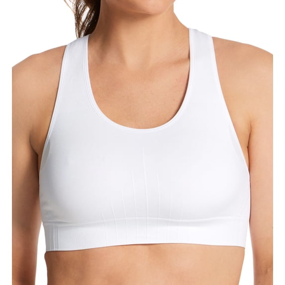 Women's Hanes DHS101 Seamless Racerback Sports Bra (True White XS)