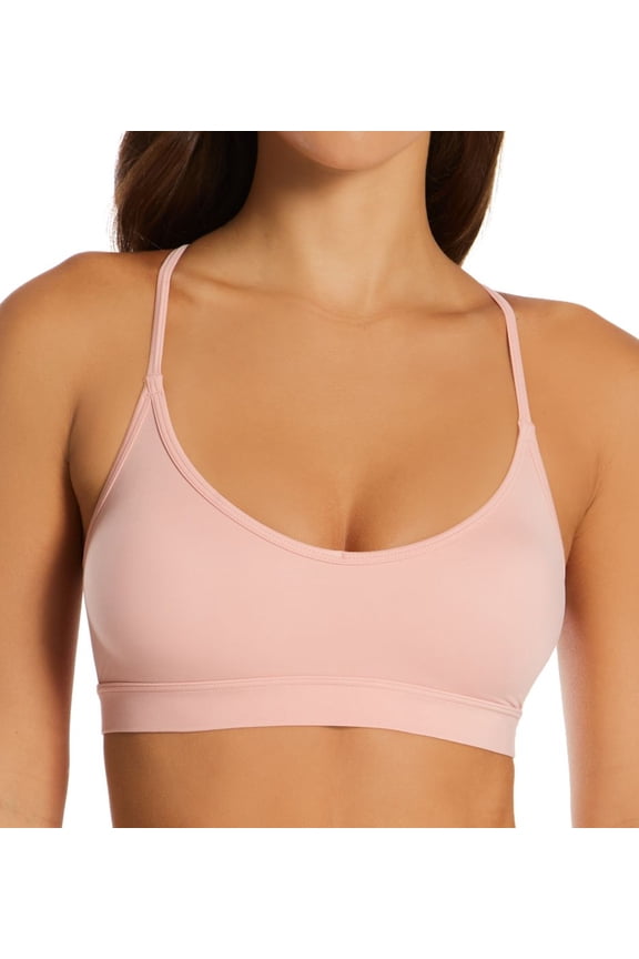 Women's Hanes DHY202 Authentic Cami Crop Bralette (Pink Gleam L)