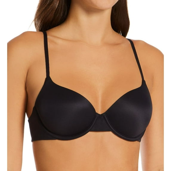 Women's Hanes DHY206 Authentic Lightly Lined T-Shirt Underwire Bra (Black 32D)