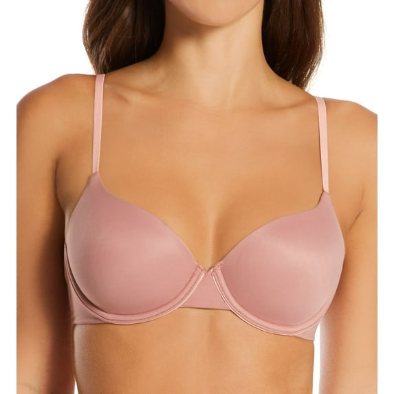 Women's Hanes DHY206 Authentic Lightly Lined T-Shirt Underwire Bra (Earthen Tan Pink Gleam 32D)