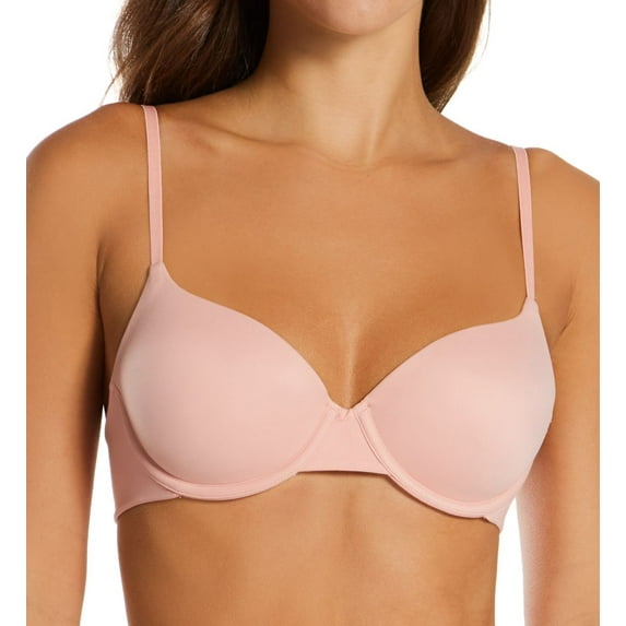 Women's Hanes DHY206 Authentic Lightly Lined T-Shirt Underwire Bra (Pink Gleam 38D)