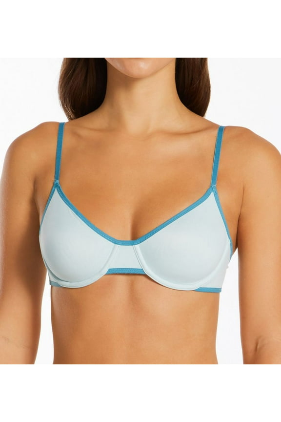 Women's Hanes DHY208 Authentic Unlined Underwire Bra (Soft Celadon Oceanstrm 32A)