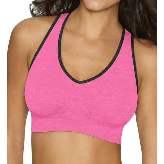 Women's Hanes G39F Get Cozy Racerback Pullover ComfortFlex Fit Bra (Sugarplum/pnkhthrexcal XL)
