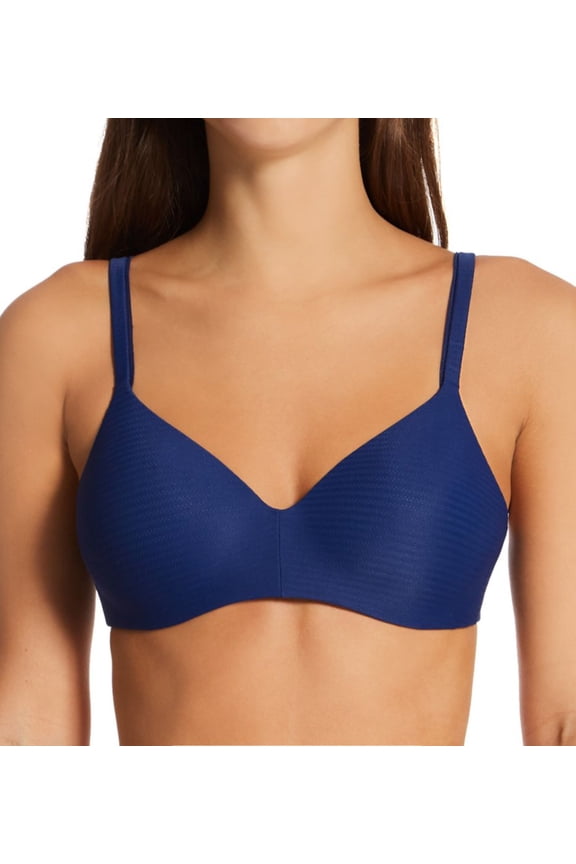 Women's Hanes HU03 Ultimate T-Shirt Soft Contour Wirefree Bra (In the Navy 38C)