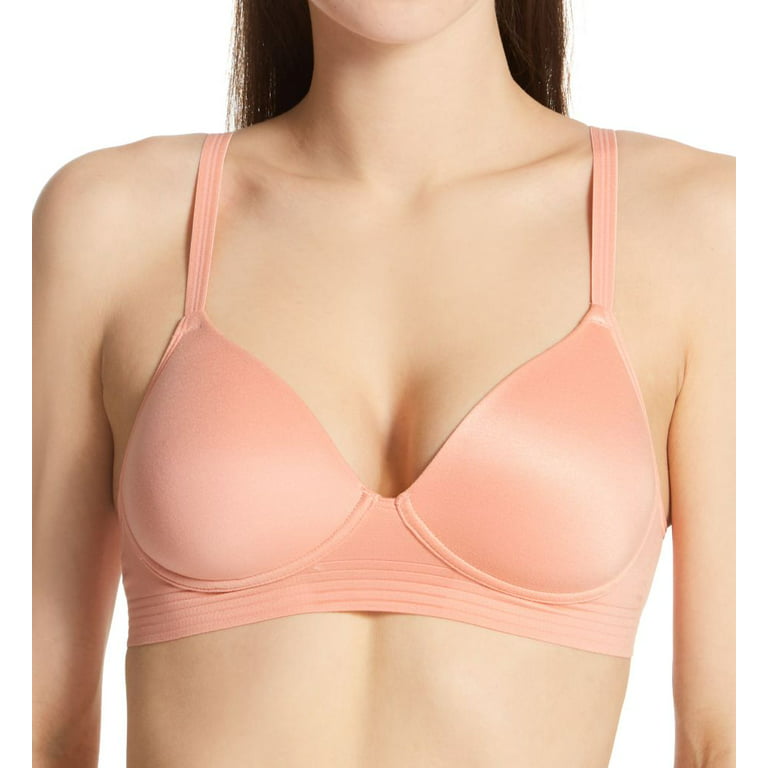 Women's Hanes HU35 No Dig Support SmoothTec Wirefree Bra (Cantaloupe Orange  2X) 