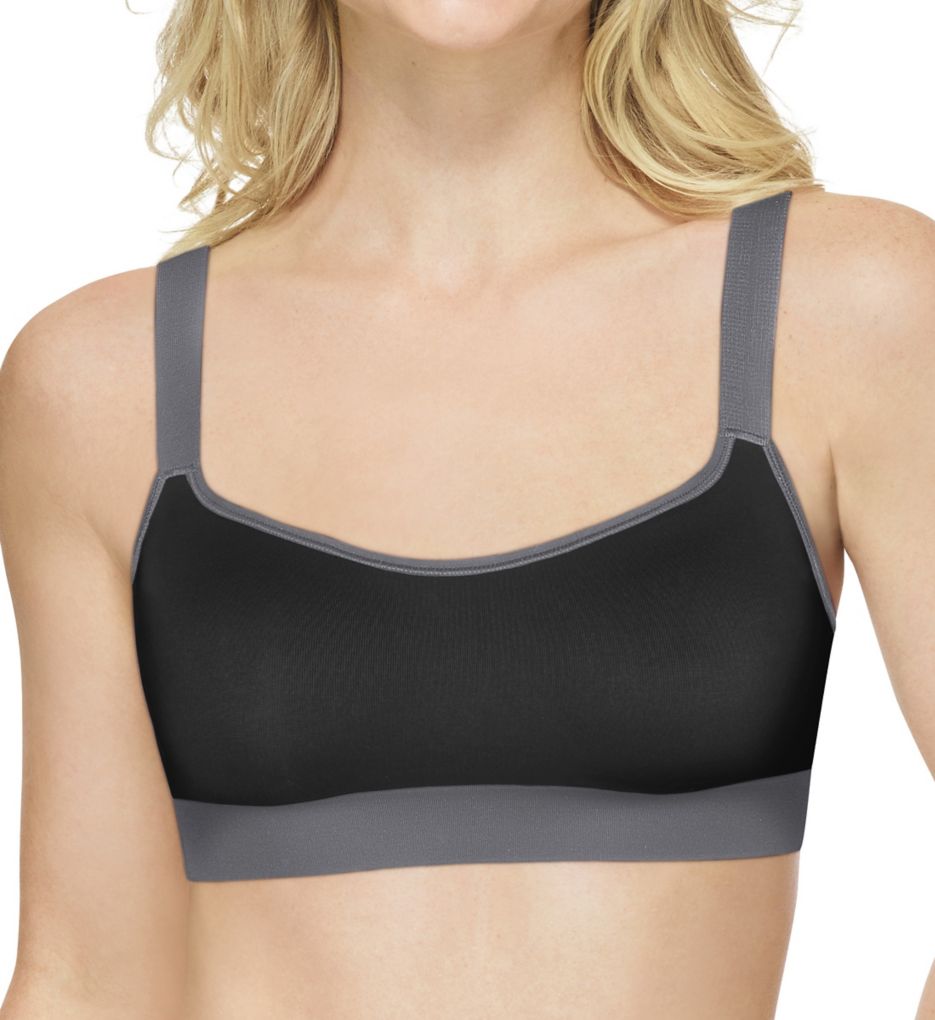 Hanes Women's Reversible SmoothTec Wirefree Bra - Comfort Flex Fit 4-Way Stretch, Cool Comfort Wicking Fabric