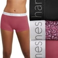 thumbnail image 1 of Women’s Hanes® Originals Ultimate® 3-Pack Cotton Stretch Boxer Brief Underwear 45UOBB Color: Black Butterfly Size: SMALL, 1 of 4