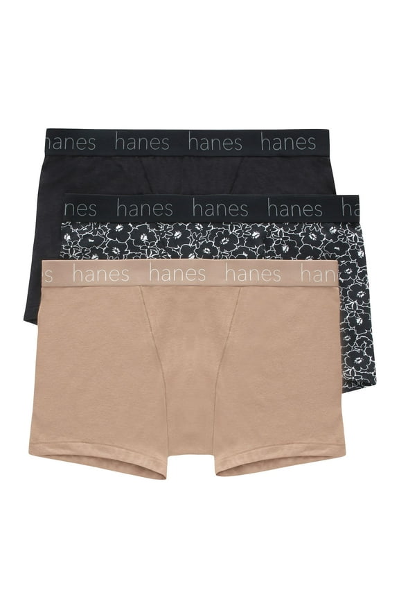 Women’s Hanes® Originals Ultimate® 3-Pack Cotton Stretch Boxer Brief Underwear 45UOBB